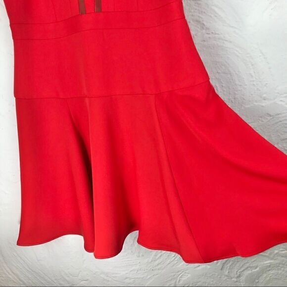 BCBGMaxazria “Poppy” Red halter top skater Dress - Picture 5 of 11